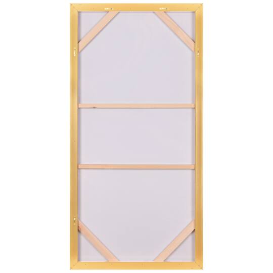 Empire Art Direct Arte De Crystallus 24" x 48" Golden Veins III Epoxy Coated Wrapped Framed Glossy Abstract Canvas Wall Art